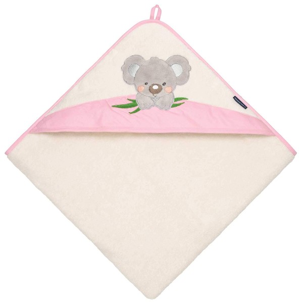 Morgenstern Children's Hooded Towel 100 x 100 cm Koala Pink