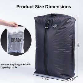 Premium Reuseable Vacuum Compression Bags– Ideal for Efficient Packing and Space Saving in Travel Suitcase and Backpack, Space Saver Bags for clothing