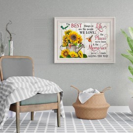 PHANTASYART Sunflower Diamond Painting Art Kits for Adults and Kids,Diamond Painting Sunflower Diamond Art Kits,Crystal Painting Art Sunflower Kits for Home Wall Decor 30x40cm