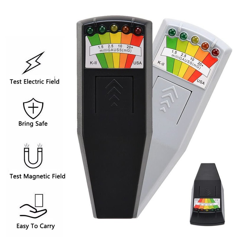 LED EMF Meter, Handheld Magnetic Field Detector Ghost Hunting Detector