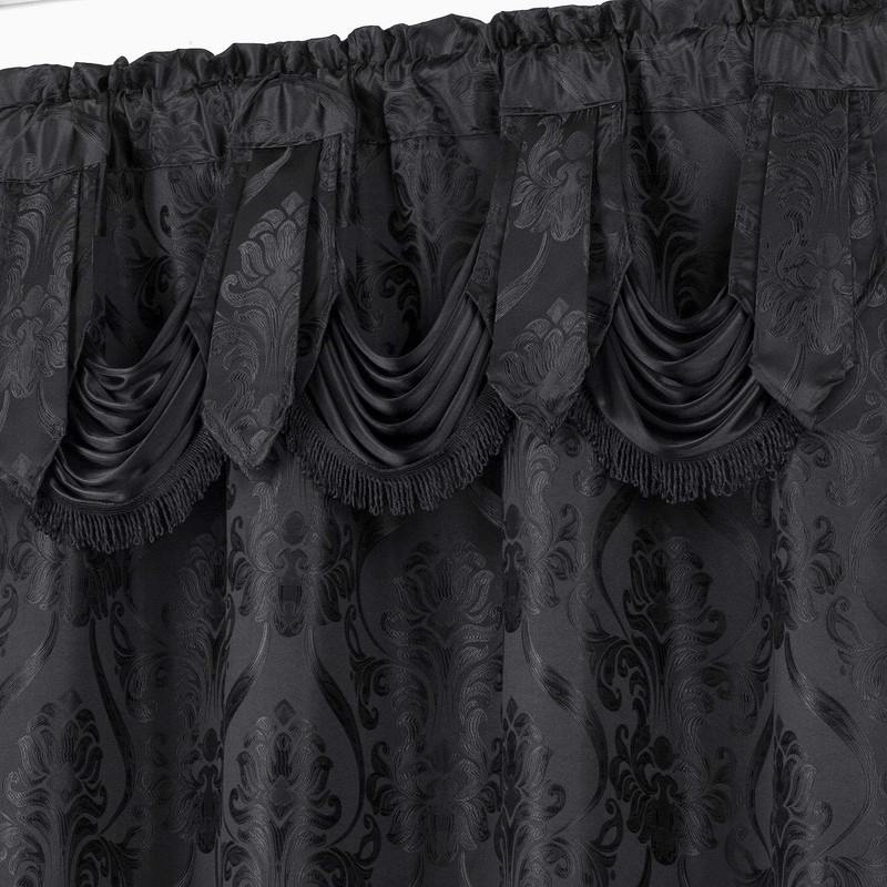 All American Collection New 4 Piece Drape Set with Attached
