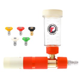 Tool Daily Pressure Washer Foam Cannon, Original Soap Foam Cannon for Car Washing, 5 Power Washer Nozzle Tips, 1/4 Inch Quick Connector