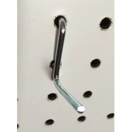 ProCraft Brand (100 Pack) Angle 1 1/2" Metal Peg Garage Hanger Hooks. 1/8 to 1/4 Inch Pegboard