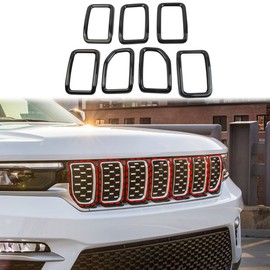 crosselec Carbon Fiber Air Intake Grille Cover Trims for Jeep Grand Cherokee L 2021-2022 for Grand Cherokee 2022