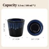 seicasaya 3.5 oz Espresso Cups Set of 2 Ceramic Demitasse