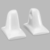 RattanView 2 Pcs White Porcelain Ceramic Towel Bar Rod Rack