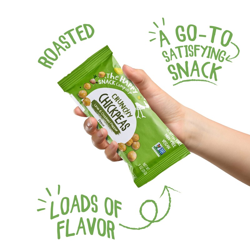 The Happy Snack Company Crunchy Chickpeas Lime & Cracked Pepper