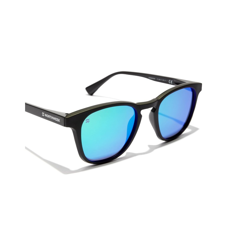 Northweek Unisex Wall Sunglasses, Polarized Black Emerald