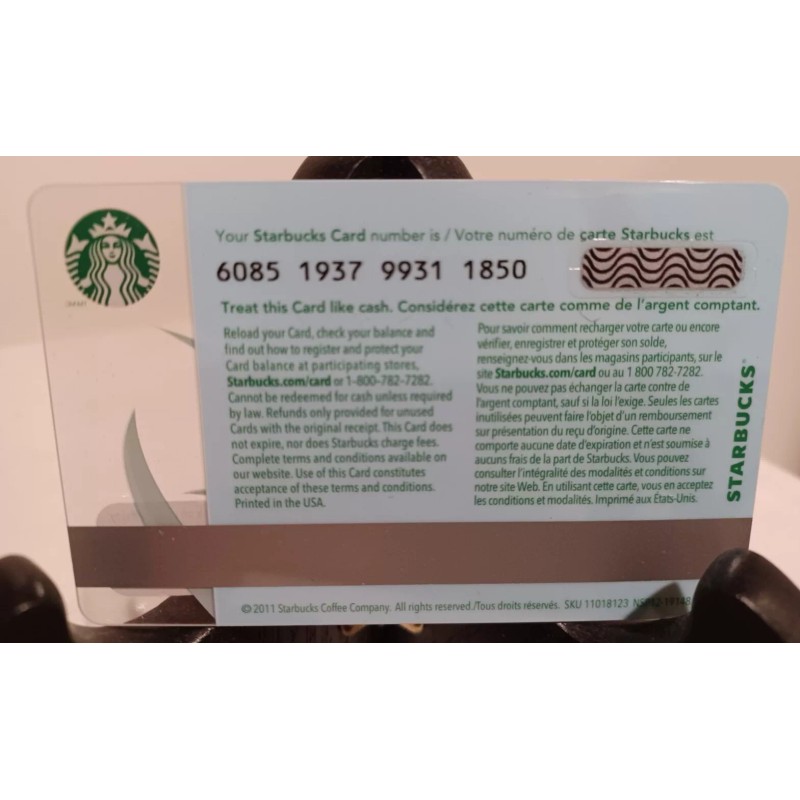 STARBUCKS CANADA CARD 2011" SPRING BUTTERFLIES" BRAND NEW GREAT PRICE