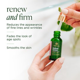 Tree of Life Beauty Retinol Serum, Skin Smoothing Face Oil for Dark and Age Spots and Fine Lines, Facial Serums for Dry and Sensitive Skin Care with Hyaluronic Acid for Soft Smooth Skin, 2 Fl Oz