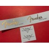 Fender '52 Gold Metallic Telecaster Waterslide Headstock Decal 2 per