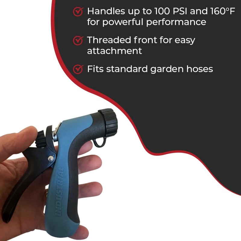 Hi Tech High-Pressure Heavy-Duty Hose Nozzle – 100 PSI Max,