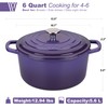 VORRINGARD Enameled Cast Iron Dutch Oven Pot with Lid, for