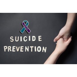 2 Pack Suicide Awareness and Prevention Pin - Bulk Packs - Teal & Purple Ribbon "Suicide" Pin Perfect for Fundraising and Gift-Giving, 2 Pieces, Sterling Silver, no gemstone