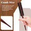 Small Boar Bristle Round Brush, ValueBargain 2PCS Small Wooden Boar