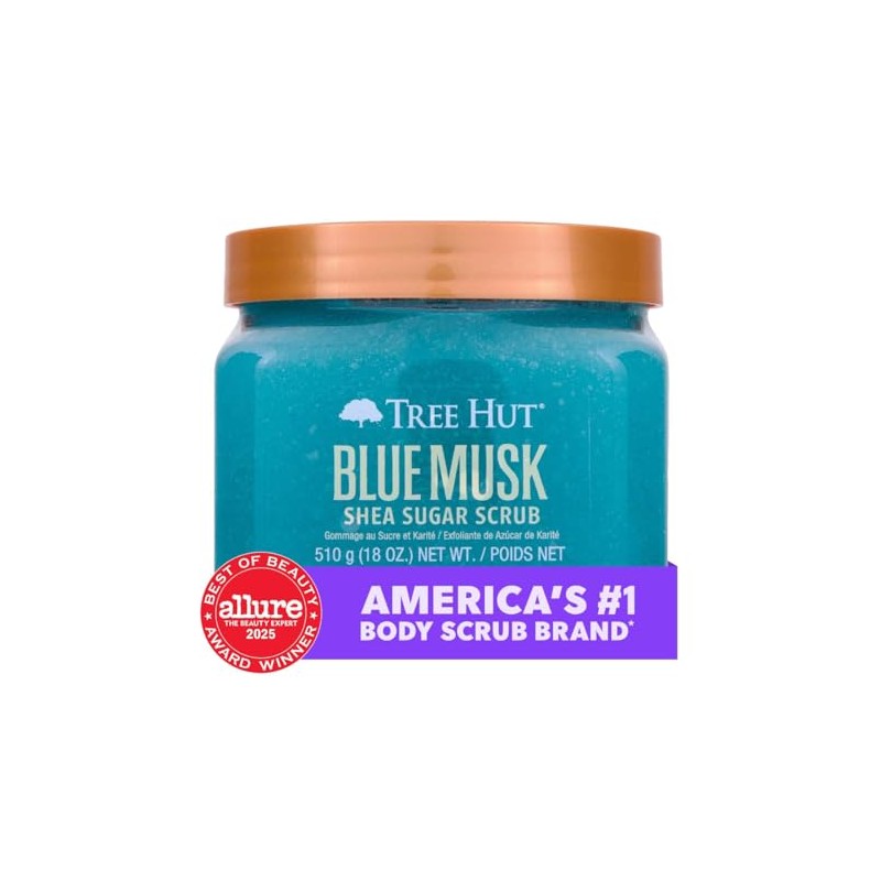 TREE HUT, Blue Musk Shea Sugar Scrub, Exfoliante Corporal de