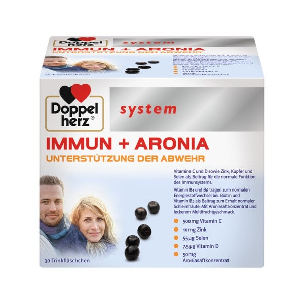 Doppelherz Immun + Aronia system Ampullen zur Unterstützung der Abwehr, 30.0 St. Ampullen
