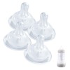 4 Pack Bottle Nipples Compatible with Mam Bottle, Soft Silicone