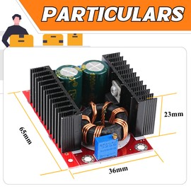 A-DIGISHUO 2pcs 150W 6A Adjustable DC Boost Converter Step Up 10-32V to 12-35V Voltage Charger Module Power Supply Inverters Converter