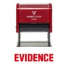 Evidence Self Inking Rubber Stamp (Red Ink) - X-Large