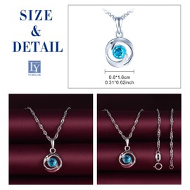 Yumilok Women's Necklace 925 Sterling Silver Cubic Zirconia Twist with Pendant for Women Birthday Mother's Day, Sterling Silver