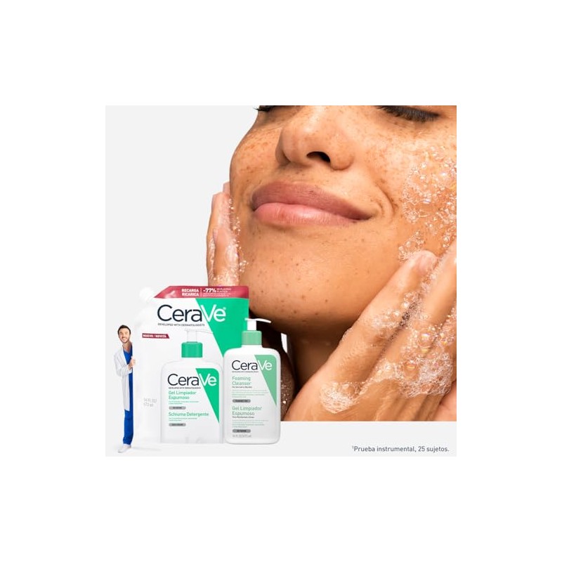 CeraVe Refill Gel Espumoso 16oz | Limpiador Piel Normal a