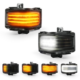litzland LED Side Mirror Lights 3 Function Compatible with Ford F250/F350/F450 Super Duty 2017-2020 Amber Sequential Turn Signal Light &White Parking/Backup Light