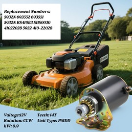 San-IgniteX Briggs and Stratton Starter 12V CCW 14T Steel Gear Starter Motor – Replacement for 7-18HP Engines – Fits Models Using 693551, 693552, 410-22028, 5932, 435-198, 12954, RS41083, SBS0030