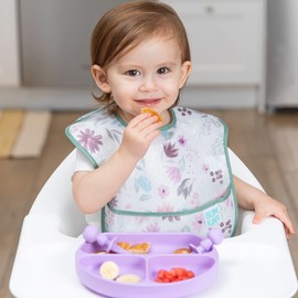 Bumkins Bibs, Baby Bib for Girl or Boy, SuperBib Baby and Toddler Bib for 6-24 Months and Splat Mat for Under High Chair, Waterproof Washable Cloth for Arts and Crafts