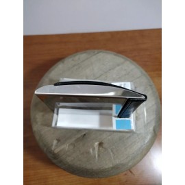 Unbranded Pocket Chrome Metal & Leather Business Card Holder Case ID Credit Wallet