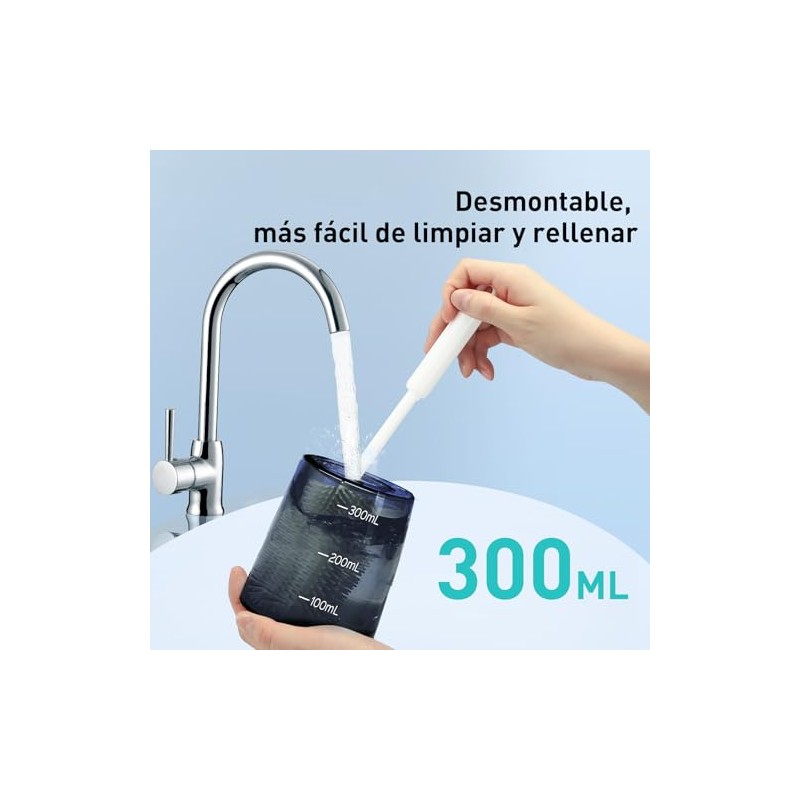 COSLUS C30 Irrigador Bucal Portátil, Brackets y Encías Sensibles, Negro