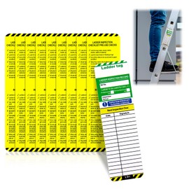 Ladder Tags Scaffold Inspection Record Tag 10 Inserts Tags Weatherproof Inspection Tag Inserts for Ladder Safety 52mmx183mm (No Holders)