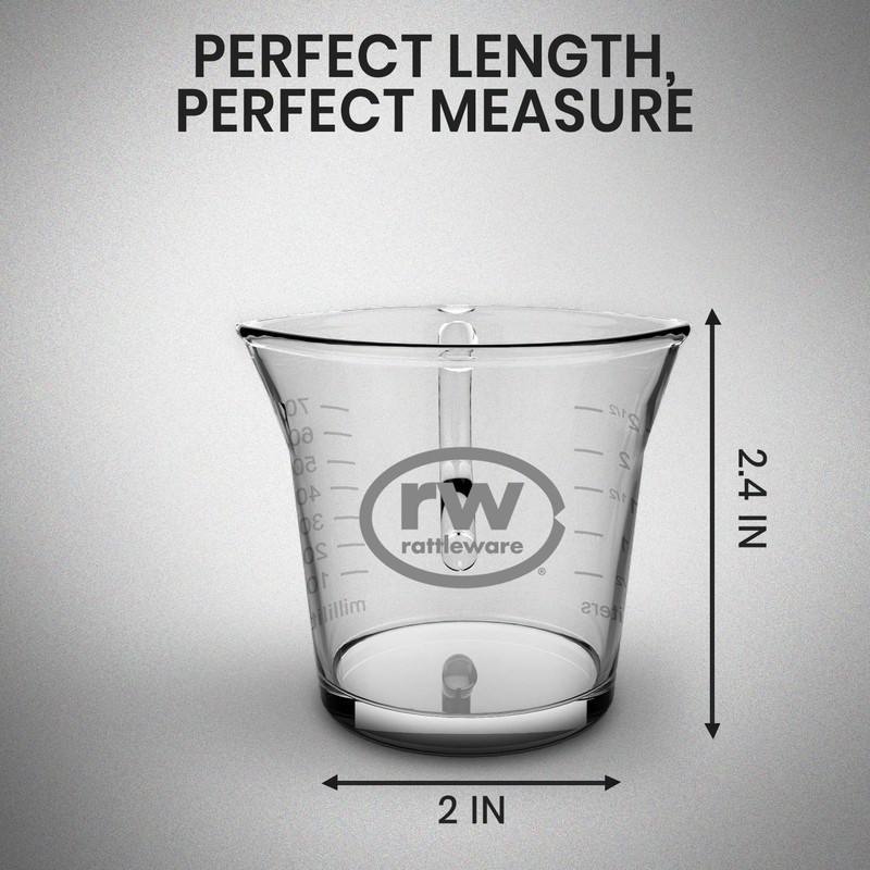 Rattleware Espresso Shot Glass Pitcher – Double Spouted Genuine Barista