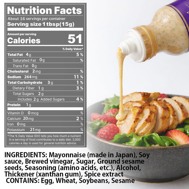 Japanese Roasted Sesame Dressing Low Calorie – Only 51 Calories
