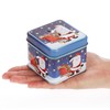 com-four® 3 x Metal Storage Jars - Christmas Storage Box