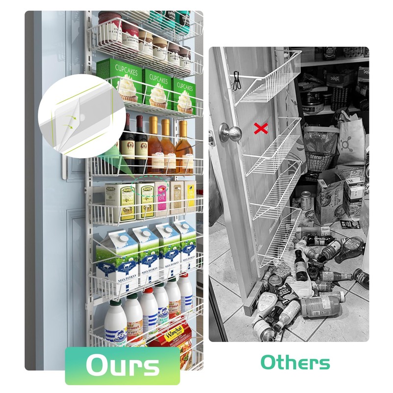 Mefirt Over The Door Pantry Organizer, Wall Mount Spice Rack,