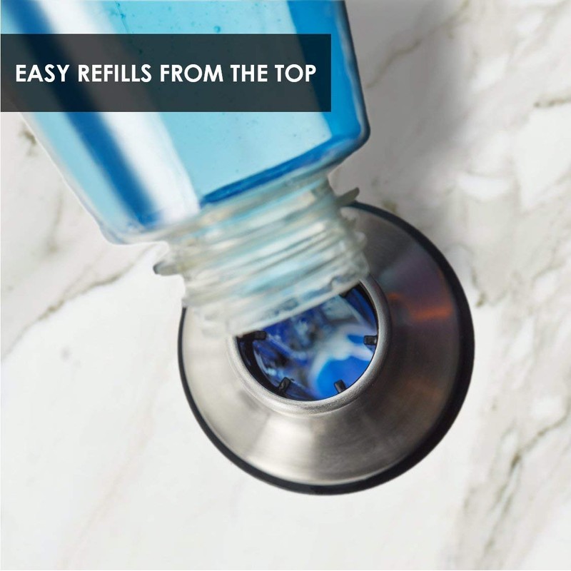 Soap Dispenser for Kitchen Sink (Brushed Nickel), Fit 1-to-1.25-inch Hole,