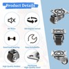 8Pcs 1/2inch Small Caster Wheels, 360 Degree Swivel Casters Set,
