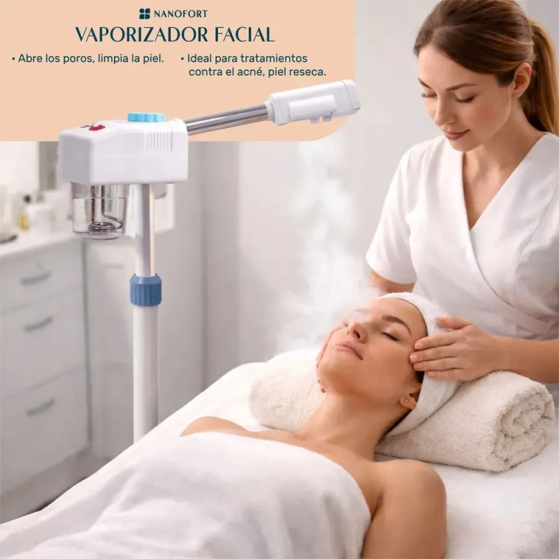 Vaporizador Facial Profesional con Ozono para Estética y Spa