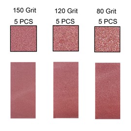 Tonmp 15 PCS 4" x 21" Premium Sanding Belts - 5 Each of 40 80 120 Grit Aluminum Oxide Sanding Belts For Belt sander (4x21 inch)