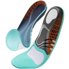 Insole, No Fatigue, Shock Absorption to Support Walking, Standing, Work, Sports, Insole, Ergonomic and Beautiful Posture, Arch Support, Memory Foam Cushion, Lightweight, Breathable, Antibacterial