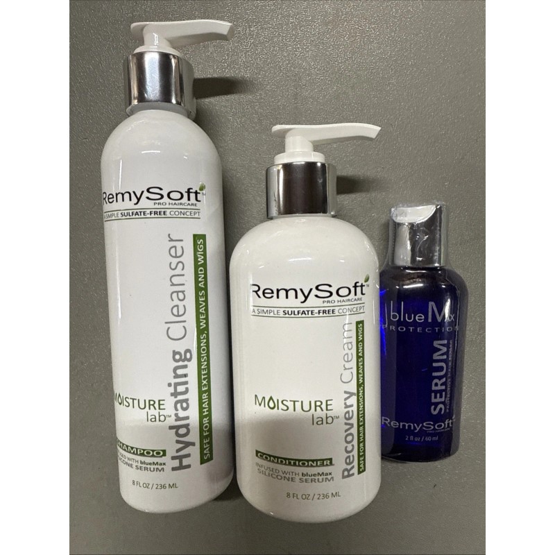 RemySoft Moisture Lab Hydrating Cleanser Shampoo Recovery Cream Conditioner Wigs