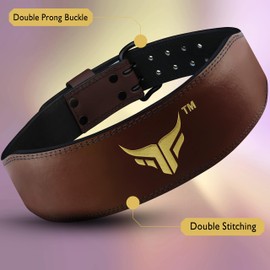 Mytra Fusion Gym Belt 4 Inch Weightlifting Belt Ideal for Workout, Powerlifting, Back Support Women Bodybuilding Belt (Brown, Medium)