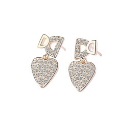 MIKAMU Women's Open Heart Earrings, Top Class CZ Diamond, 925 Silver, Popular, D-Shaped Mother Earrings, Jewelry, Includes Exclusive Box, Silver Sterling Silver Stainless Steel Cubic Zirconia, Cubic