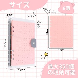 Homgaty Pin Badge Case, Display Holder, 8 Pages, Holds 350 Sheets, Can Badge Storage File, Decoration, Waterproof PVC Cover, Enamel, Pin Badge Storage, Promotional Goods, Openable Design, Earring