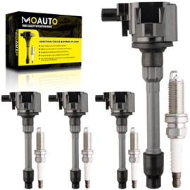 MOAUTO Set of 4 Ignition Coils Pack UF749 30520-5R0-013 & 4 PCS Iridium Spark Plugs Compatible with Honda Civic 2.0L 2016-2020 Fit 1.5L 2015-2020 L4