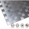 YMMXGE 10-Sheet Peel and Stick Backsplash Tile，Self-Adhesive Metal Sticker ，