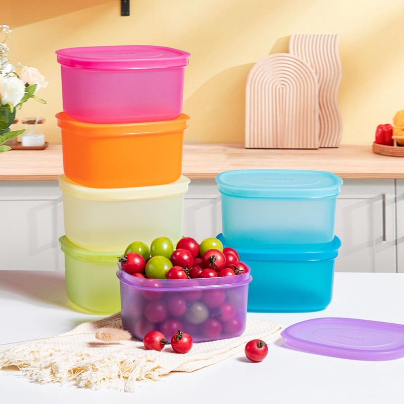 ANJUKE 7-Pack Meal Prep Containers (500ml / 17oz) — Reusable