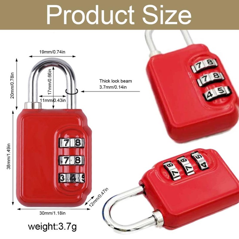 IEBTAWN 1 x Tsa Suitcase Lock, 4-Digit Combination Lock for