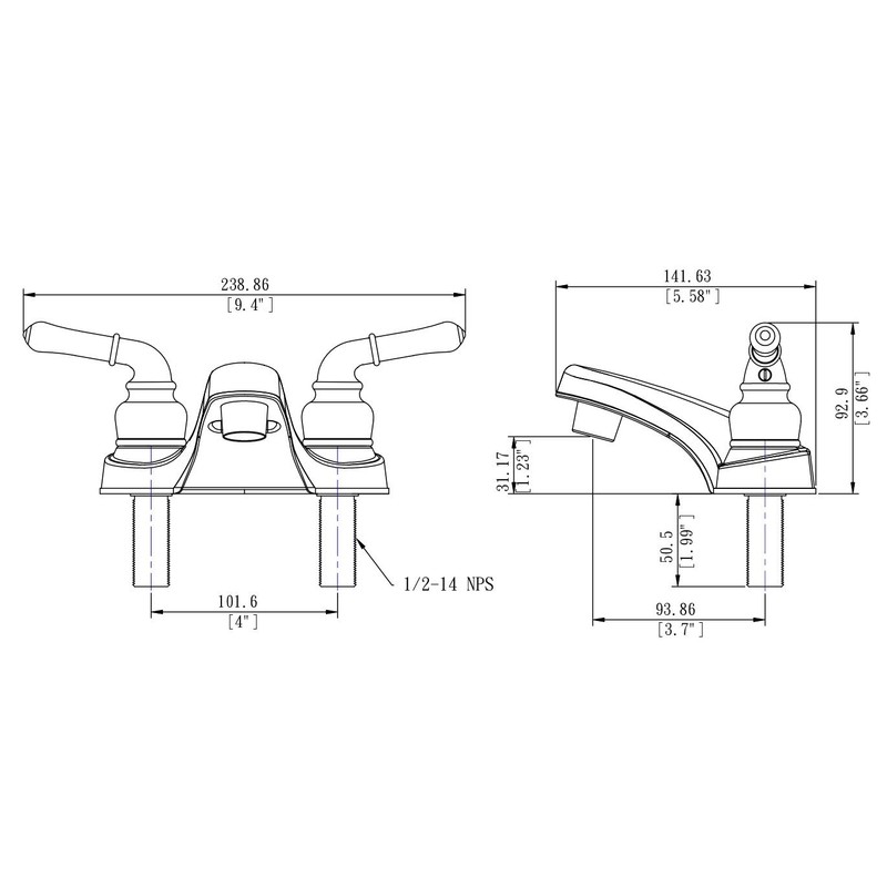 Pacific Bay Lynden Bathroom Sink Faucet - Metallic Plating Over